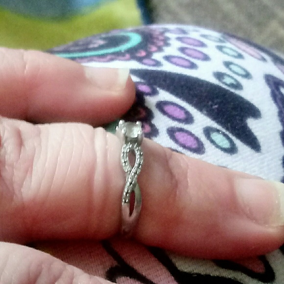 Sterling Silver Diamond Ring From Zales - Picture 3 of 4